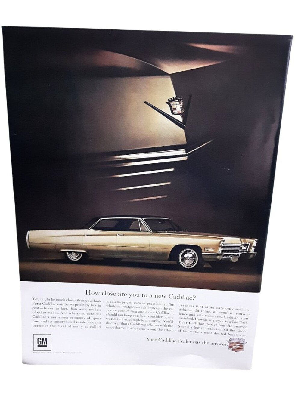1967 Cadillac Sedan DeVille Vintage Car Print Ad Luxury Auto
